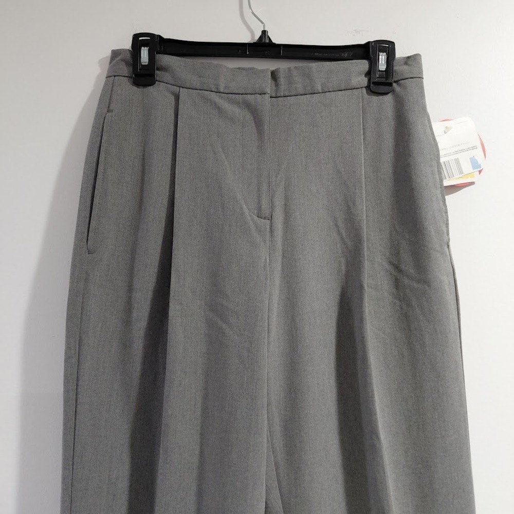 Liz Claiborne Kylie Gray Pleated High Rise Straight Leg Dress Pants Womens 6 NEW - Picture 6 of 14
